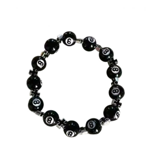 8-Ball and Cross braclet